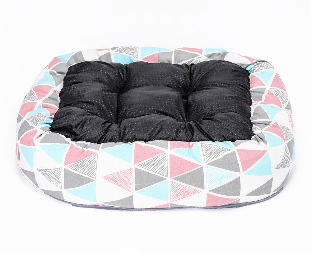 HKM-020051 Cozy Soft Doghouse with Breathable Knitted Wool Lining and Eco-Friendly Cotton Exterior