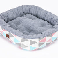 HKM-020051 Cozy Soft Doghouse with Breathable Knitted Wool Lining and Eco-Friendly Cotton Exterior