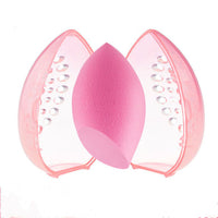 HKM-421395 Transparent Dry Powder Puff Storage Box - Lightweight PP Plastic, 55x75mm