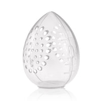 HKM-421395 Transparent Dry Powder Puff Storage Box - Lightweight PP Plastic, 55x75mm