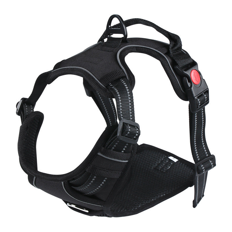 HKM-849491 Adjustable Anti-Reflective Oxford Cloth Chest Strap for Large Dogs with Traction Leash