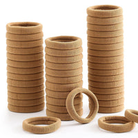 HKM-348627 Soft High Elastic Seamless Hair Rings - 100 Pack in Various Colors