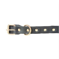 HKM-571219 Genuine Leather Dog Collar with Durable Buckle for Medium to Large Breeds