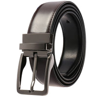 HKM-310227 Adjustable Casual Leather Belt with Pin Buckle for Business and Everyday Wear