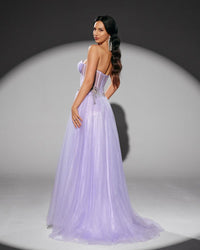 HKM-945171 Elegant Purple Evening Gown for Women - Model EZ25219