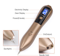 HKM-427347 Laser Beauty Point Pen for Spot Removal - Rechargeable with LCD Display, 5 Power Levels, Suitable for Skin Care