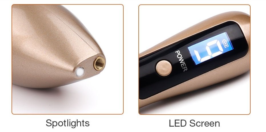 HKM-427347 Laser Beauty Point Pen for Spot Removal - Rechargeable with LCD Display, 5 Power Levels, Suitable for Skin Care