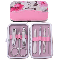 HKM-048851 7-Piece Carbon Steel Nail Clipper Set with Zipper Storage Bag