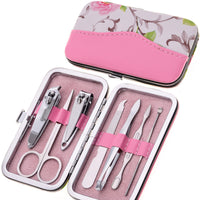 HKM-048851 7-Piece Carbon Steel Nail Clipper Set with Zipper Storage Bag