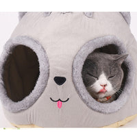 HKM-966867 Cozy Winter Pet Dog Bed and Cat House Sleeping Bag in Cartoon Design for Cats and Puppies