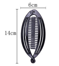 HKM-528275 Bright Black and Hawksbill Color Three Fish Clip Hairpin for Women