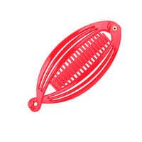 HKM-528275 Bright Black and Hawksbill Color Three Fish Clip Hairpin for Women