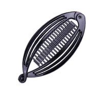 HKM-528275 Bright Black and Hawksbill Color Three Fish Clip Hairpin for Women