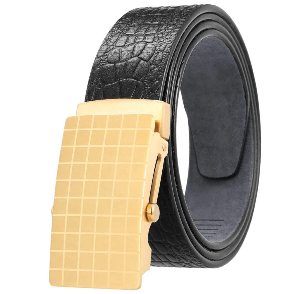 HKM-309075 Stainless Steel Business Roller Buckle Belt - Model LY36-61546-8