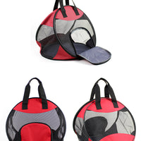 HKM-890451 Portable Pet Handbag - Breathable Polyester Carrier for Cats and Dogs (up to 12 lbs)