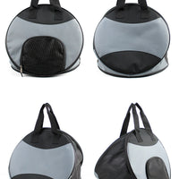 HKM-890451 Portable Pet Handbag - Breathable Polyester Carrier for Cats and Dogs (up to 12 lbs)