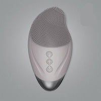 HKM-393427 Heated Electric Silicone Cleansing Instrument with Ultrasonic Vibration - Portable 3-in-1 Facial Cleaner in Multiple Colors