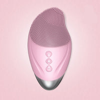 HKM-393427 Heated Electric Silicone Cleansing Instrument with Ultrasonic Vibration - Portable 3-in-1 Facial Cleaner in Multiple Colors