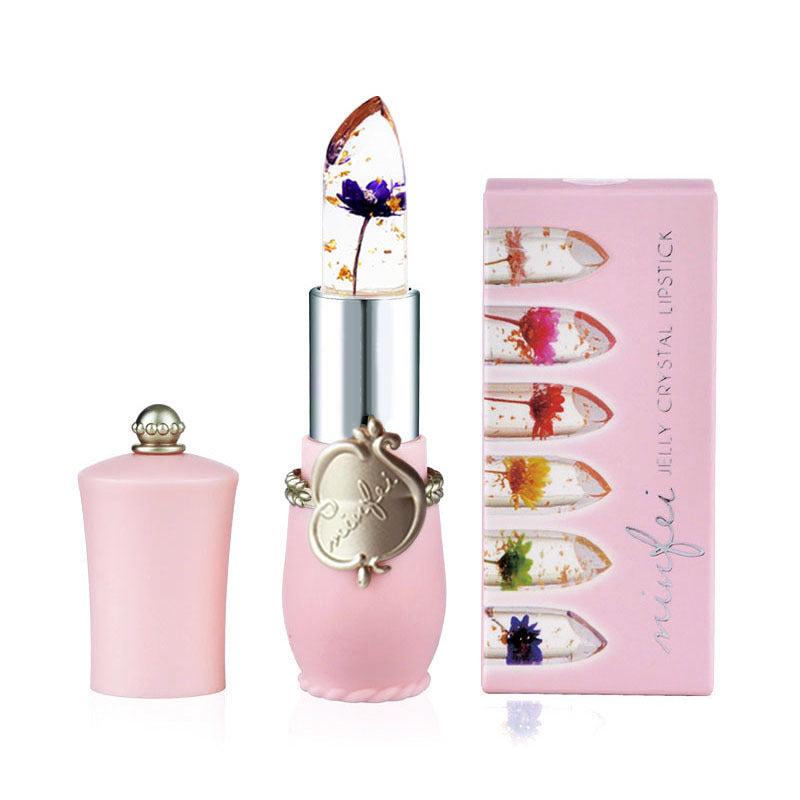 HKM-940243 Temperature Change Lipstick with Dried Flowers, Moisturizing Formula, 3.8g