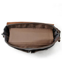 HKM-778195 Waterproof Retro Batik Canvas Camera Crossbody Bag with Leather Accents