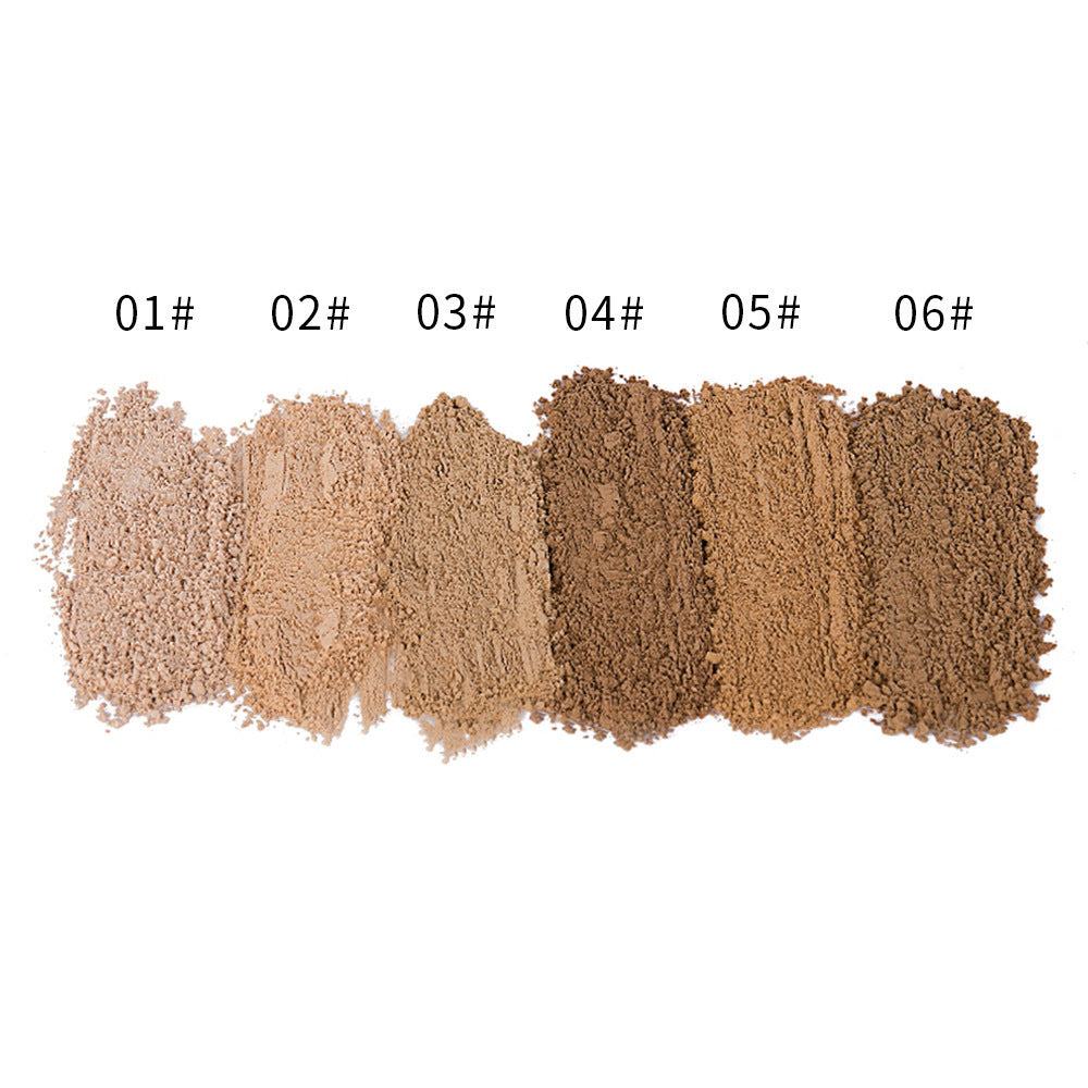 HKM-745619 Mineral Loose Powder Makeup with Puff for Oil Control and Natural Finish