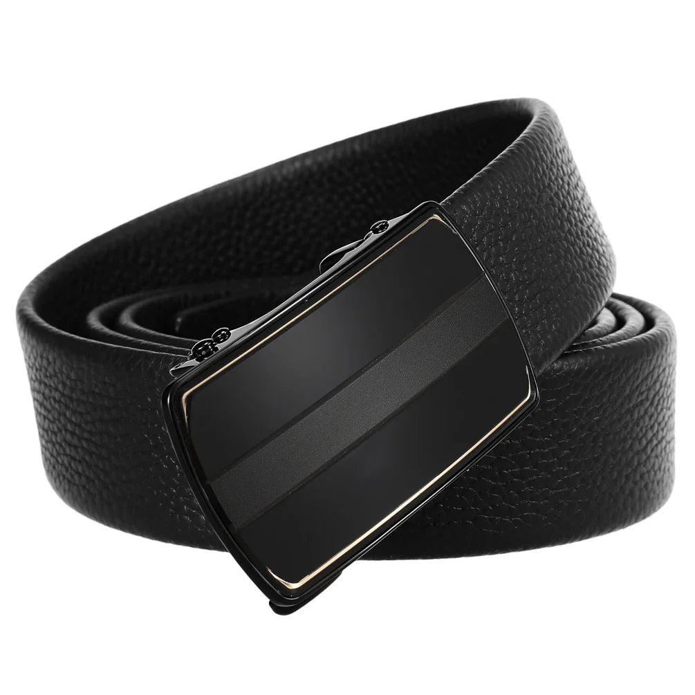 HKM-454803 Personalised Leather Men's Cowhide Belt with Custom Design Options