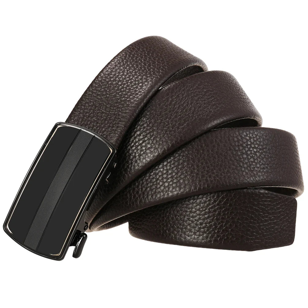 HKM-454803 Personalised Leather Men's Cowhide Belt with Custom Design Options