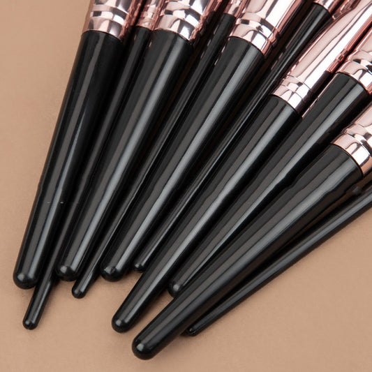 HKM-644179 Black Makeup Brush Set for Foundation, Eyeshadow, Blush, and More - 3 to 20 Pieces Available