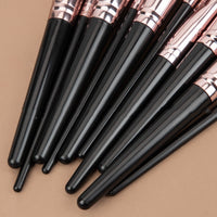 HKM-644179 Black Makeup Brush Set for Foundation, Eyeshadow, Blush, and More - 3 to 20 Pieces Available
