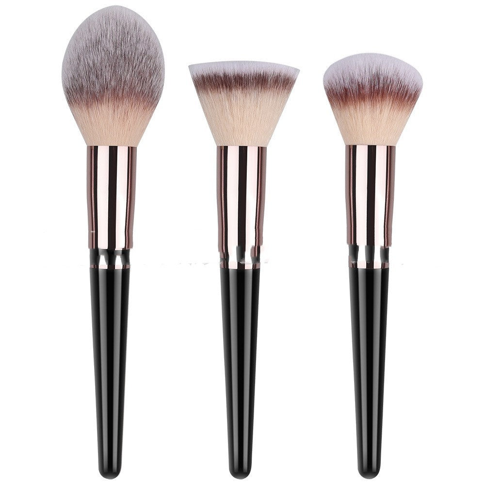 HKM-644179 Black Makeup Brush Set for Foundation, Eyeshadow, Blush, and More - 3 to 20 Pieces Available