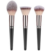 HKM-644179 Black Makeup Brush Set for Foundation, Eyeshadow, Blush, and More - 3 to 20 Pieces Available