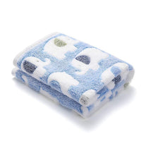 HKM-322707 Cozy Coral Fleece Padded Doghouse Blanket Set for All Seasons - Soft and Warm with Adorable Bunny and Elephant Patterns