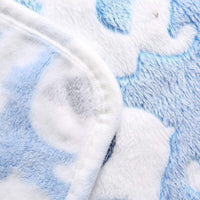 HKM-322707 Cozy Coral Fleece Padded Doghouse Blanket Set for All Seasons - Soft and Warm with Adorable Bunny and Elephant Patterns
