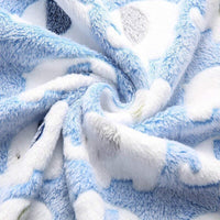 HKM-322707 Cozy Coral Fleece Padded Doghouse Blanket Set for All Seasons - Soft and Warm with Adorable Bunny and Elephant Patterns