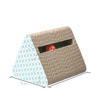 HKM-051987 Corrugated Paper Cat Scratch Pad with Catnip - Durable Vertical Scratching Board