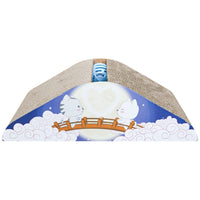 HKM-051987 Corrugated Paper Cat Scratch Pad with Catnip - Durable Vertical Scratching Board