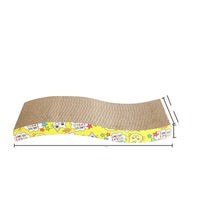 HKM-051987 Corrugated Paper Cat Scratch Pad with Catnip - Durable Vertical Scratching Board