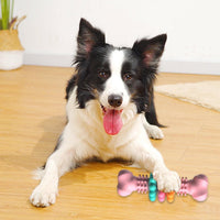 HKM-825939 Durable TPR Dog Chew Toy Bone for Dental Health and Stress Relief - Ideal for Small to Large Breeds