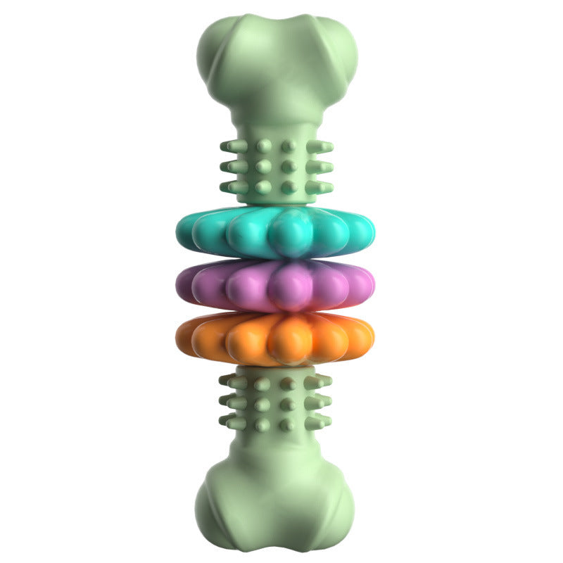 HKM-825939 Durable TPR Dog Chew Toy Bone for Dental Health and Stress Relief - Ideal for Small to Large Breeds