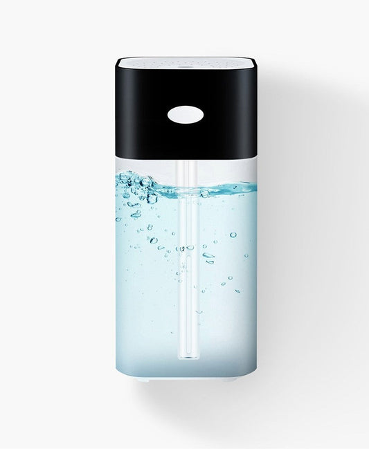 HKM-888595 Water Cube Humidifier with Adjustable Spray Modes and Night Light - 1000ml Capacity, Quiet Operation