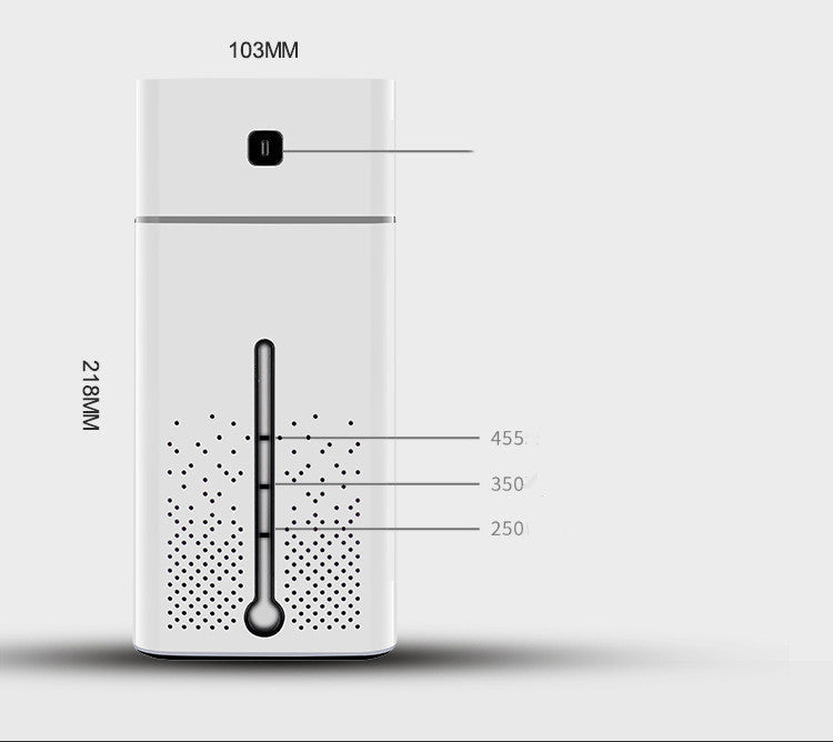 HKM-888595 Water Cube Humidifier with Adjustable Spray Modes and Night Light - 1000ml Capacity, Quiet Operation