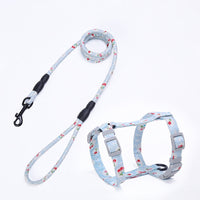HKM-255059 I-shaped Cat Traction Harness with Adjustable Leash in Multiple Colors