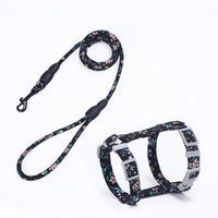 HKM-255059 I-shaped Cat Traction Harness with Adjustable Leash in Multiple Colors