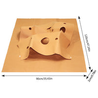 HKM-385939 Felt Cat Litter Pad Toy for Playtime and Comfort, Brown, 120cm x 90cm x 3cm