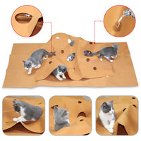 HKM-385939 Felt Cat Litter Pad Toy for Playtime and Comfort, Brown, 120cm x 90cm x 3cm