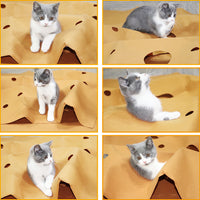 HKM-385939 Felt Cat Litter Pad Toy for Playtime and Comfort, Brown, 120cm x 90cm x 3cm