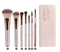 HKM-936787 7-Piece Makeup Brush Set with Soft Animal Hair for Eye Shadow Application
