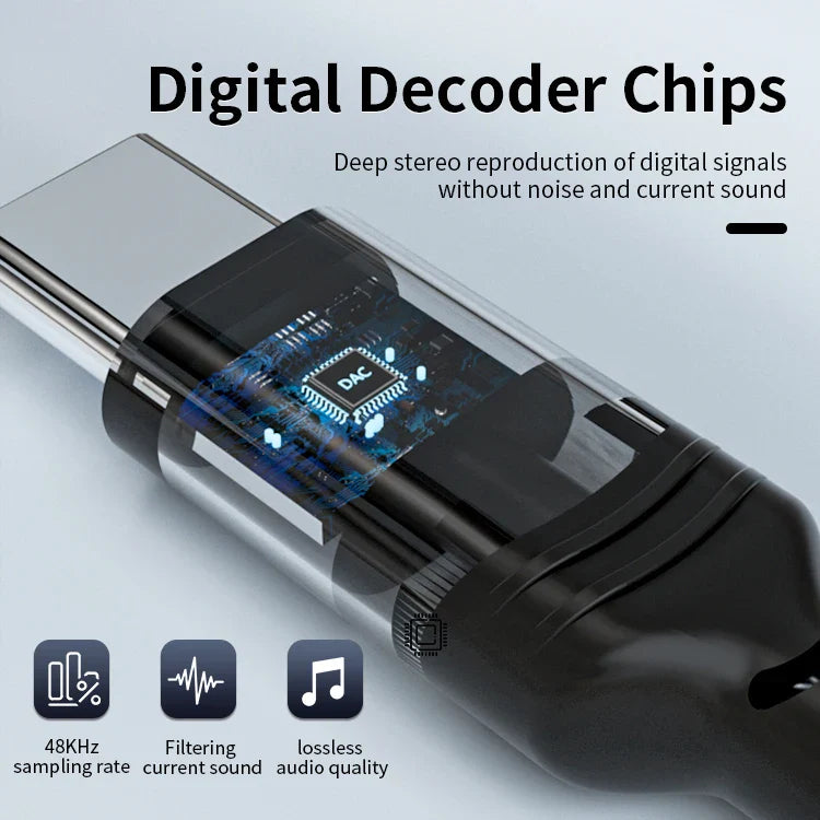 KTX-928659 Type-C Wired In-Ear Noise Cancelling Headphones with Mic for iPhone 15 and Samsung Devices