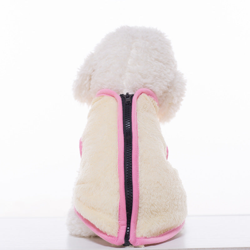 HKM-884115 High Neck Zipper Cotton Vest for Pets - Casual Comfort in Stylish Design