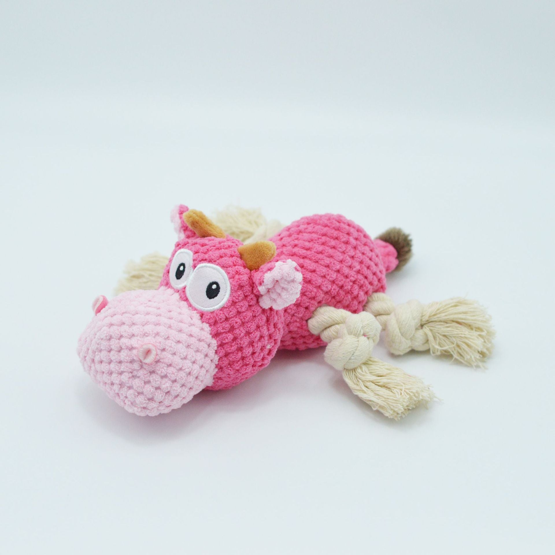 HKM-118867 Durable Plush Dog Chew Toy for Aggressive Chewers, Squeaky Interactive Toy for Large Dogs